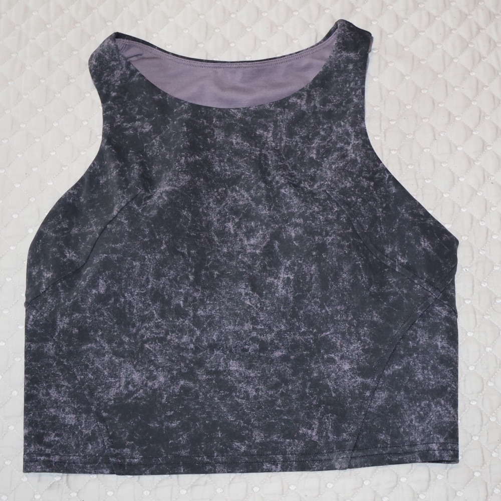 Dark Purple & Black Tie Dye Lululemon Invigorate Training Tank Top